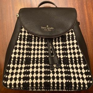 Kate Spade Leila Tweed Fabric Medium Backpack
